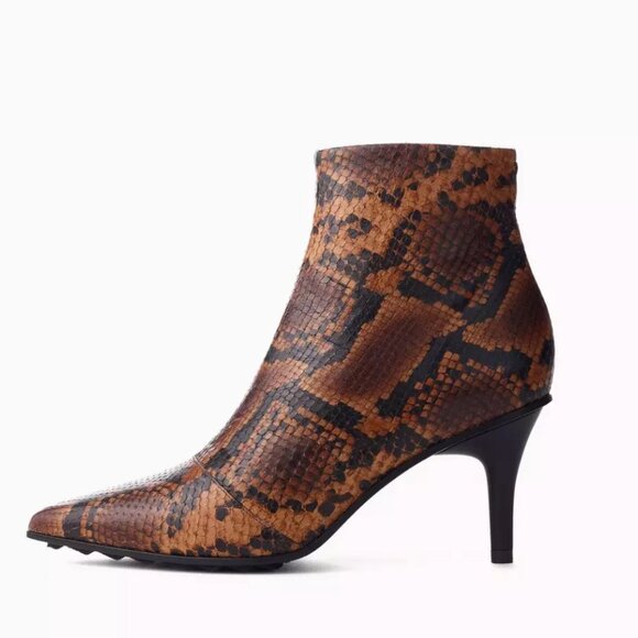 Rag & Bone Beha Moto Stiletto Bootie - Snakeskin - Golden Brown - Picture 6 of 10